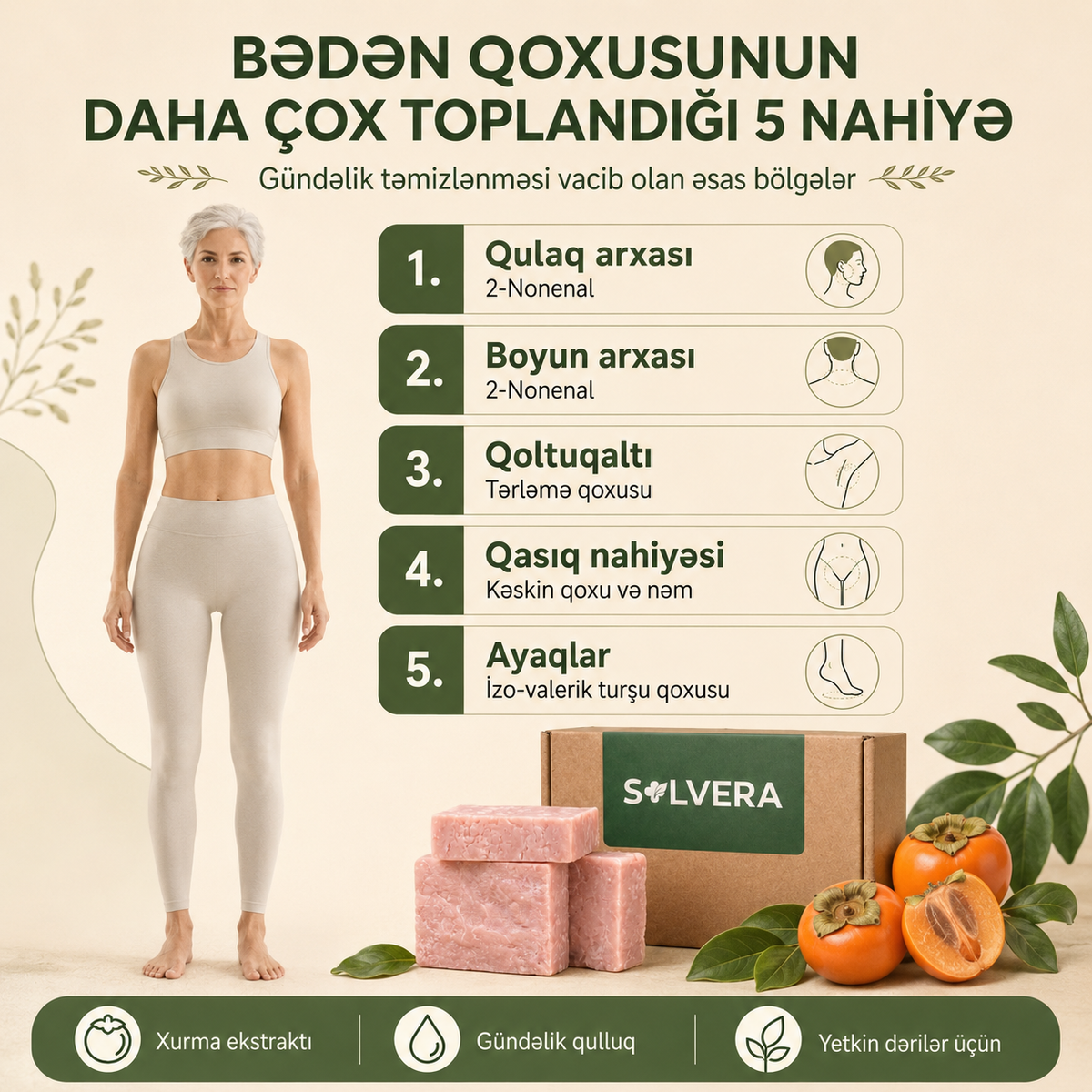 Solvera | Yaşlılıq Qoxusu üçün Xurma Sabunu