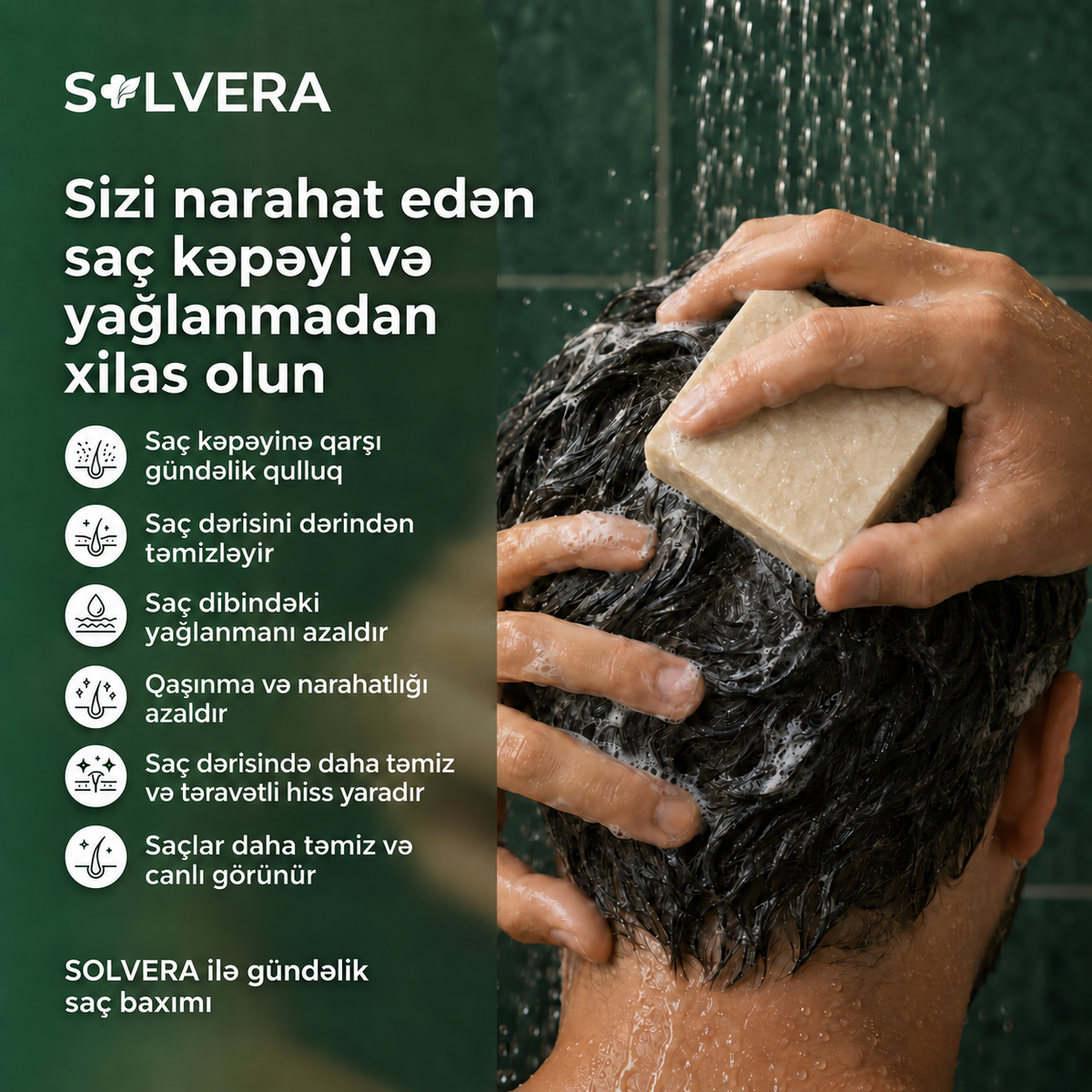 Solvera | Kəpək və Yağlanma Əleyhinə Sabun